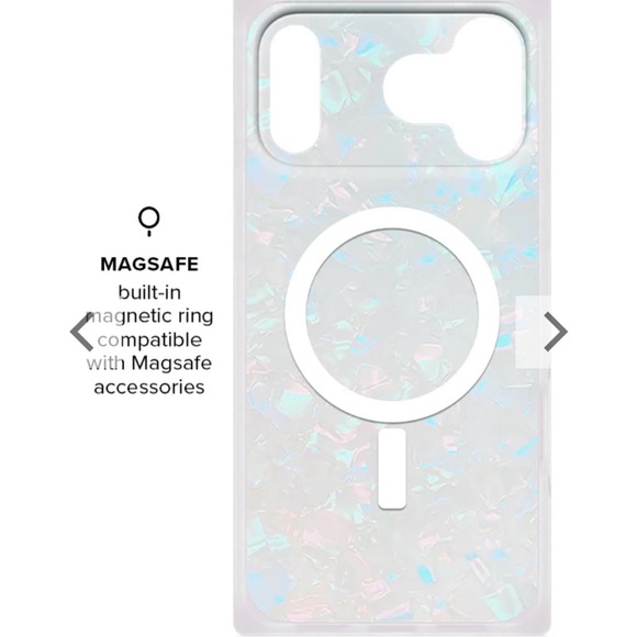 NWT  Flaunt Square Iridescent MagSafe iPhone Case Pearl Shell - Picture 6 of 10